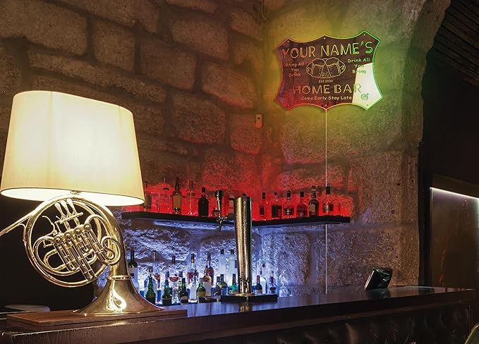ADVPRO Personalized Your Name Home Bar RGB Dynamic Glam LED Sign - Cut-to-Edge Shape - Smart 3D Decoration - Multicolor Signage st06s64-fnd-p11d-tm-c