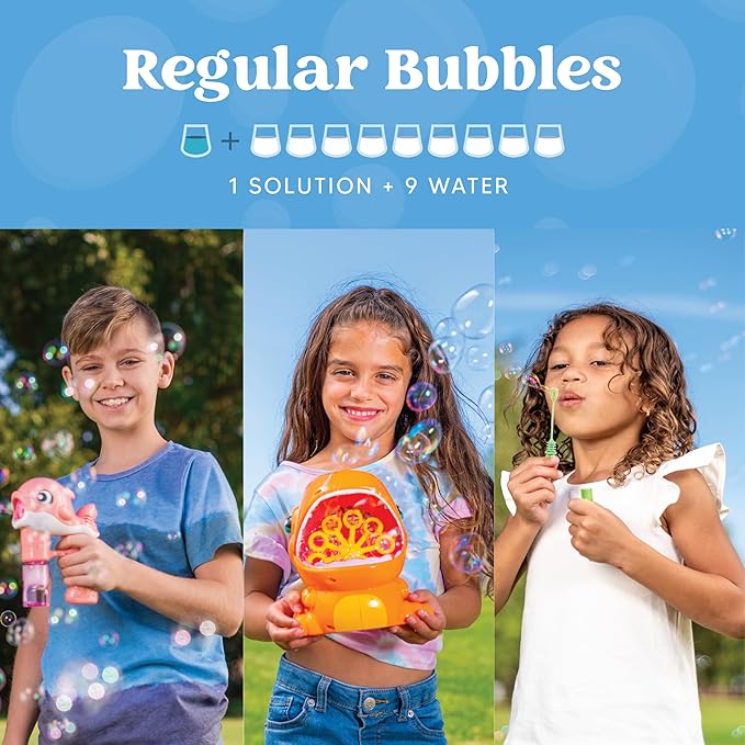JOYIN 32 oz Bubble Solution Refills (Close to 1L/ 2.5 Gallon), Concentrated Solution for Bubble Machine, Wands, Blower, Easter (Pink)