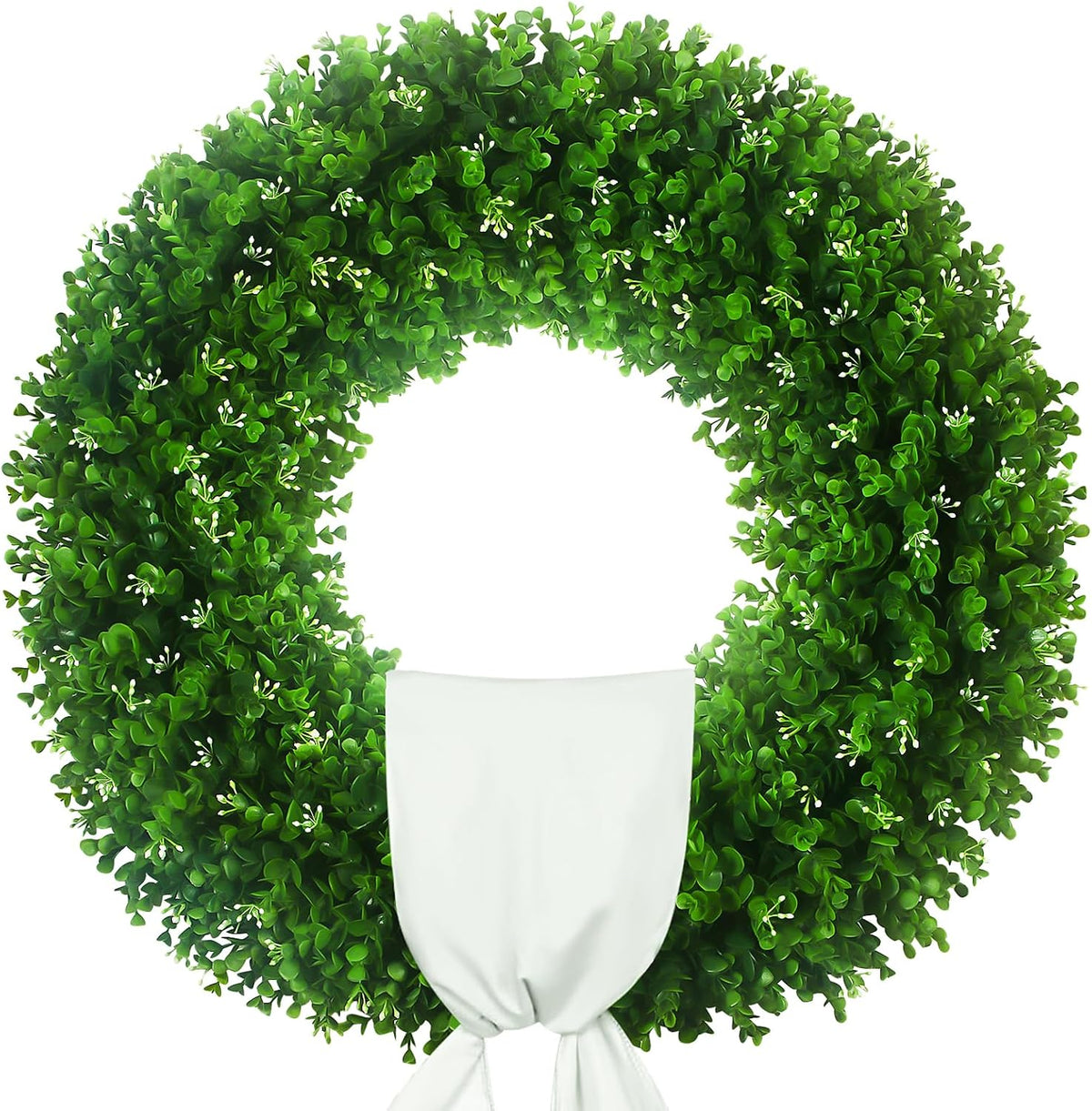 32'' large boxwood wreath, foldable green wreath with, main product view
