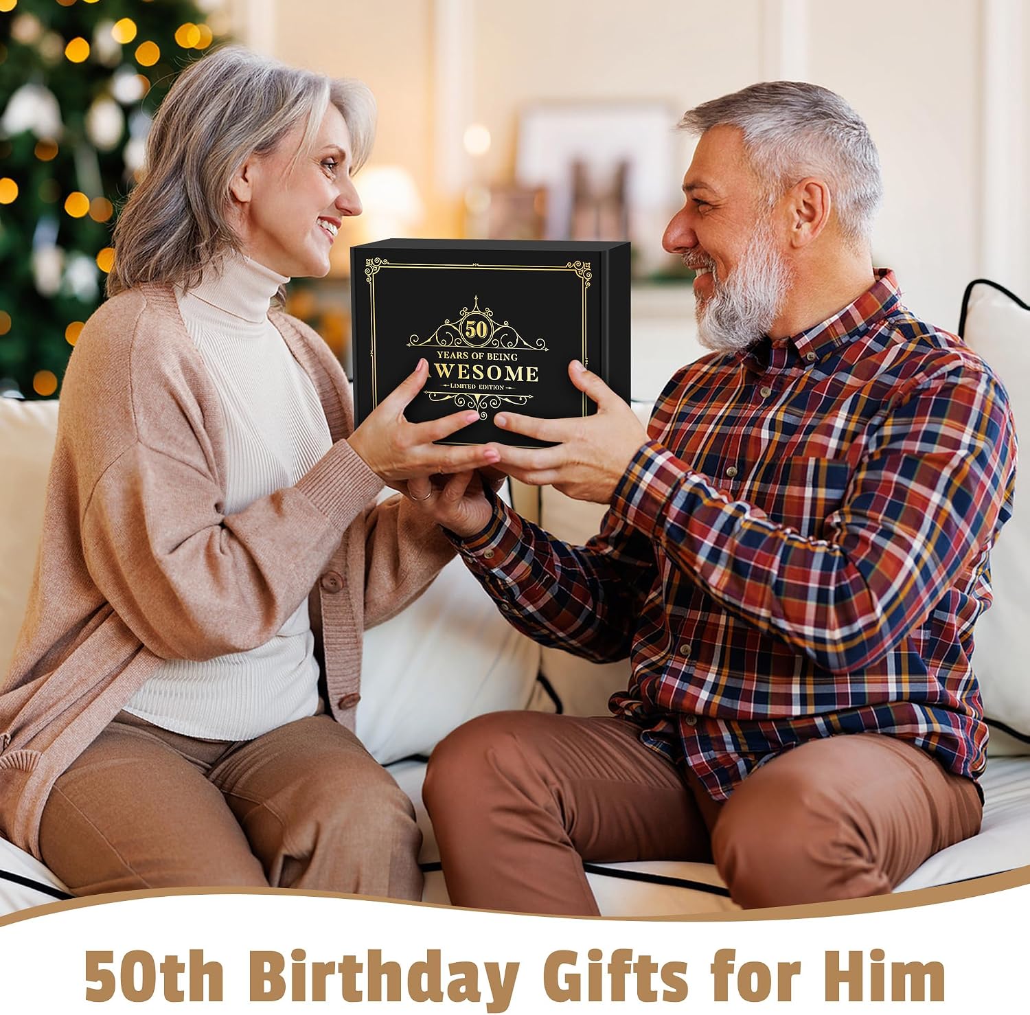 Pradnel 50th Birthday Gifts for Him Cool Gifts for 50 Year Old Man Happy 50th Birthday Decorations for Men Vintage 1976 Wine GlassToilet Paper Roll Novelty Socks Funny 50 Year Old Gift ideas for Mens