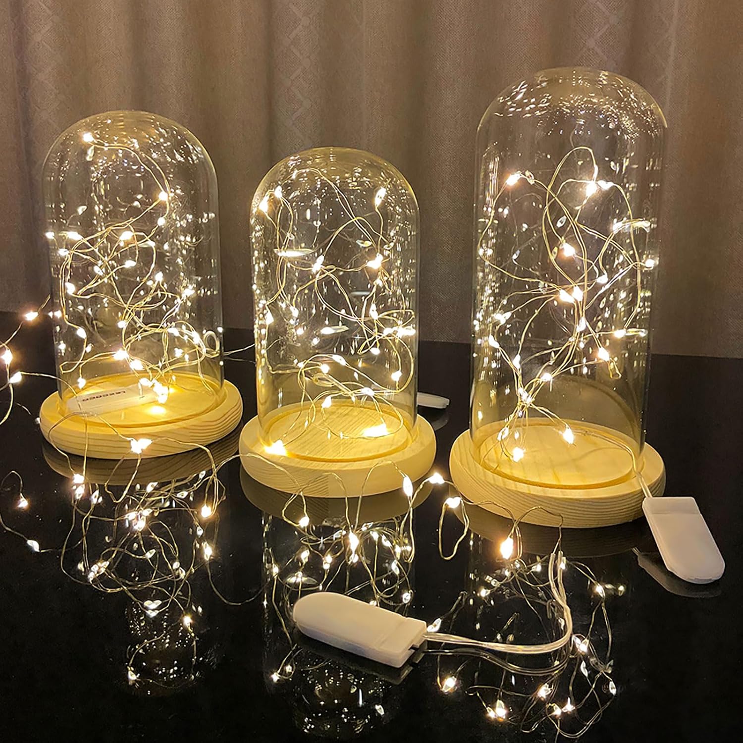 Etinga 20 Pack Fairy Lights Battery Operated String Lights, 10 LED on 3.3ft Silvery Copper Wire，for Flowers Gift Box Wedding Party Christmas Decoration (Warm White, 20 Pack)