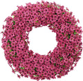 24" fuchsia artificial floral wreath for front door, main product view