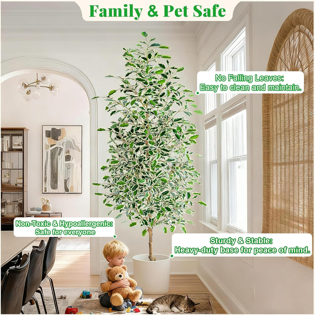 bailikang 7ft artificial ficus trees indoor faux trees, view 9