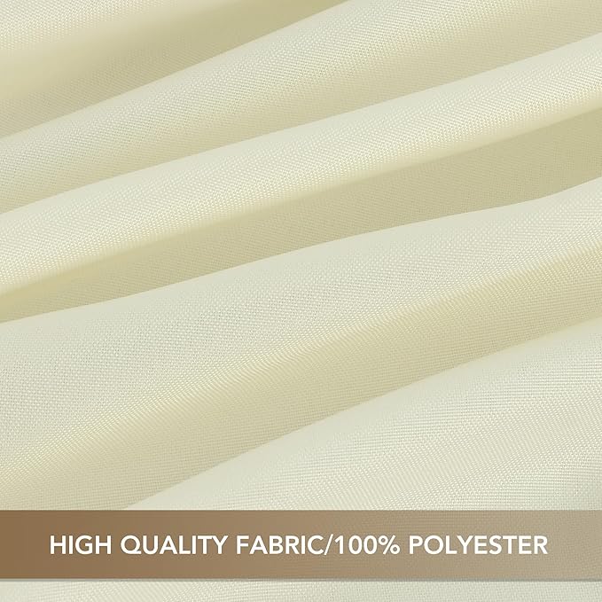 sancua Small Square Tablecloths 36x36 Inch - Beige Table Cloth for Square or Round Tables, Washable Polyester Fabric Table Cover for Nightstand End Bedside Tables