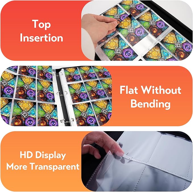 9 Pocket Card Binder for MTG/YGO/PTCG/Game Cards, Holds 900 Cards,Premium Card Collector Book for TCG Players,Toys Gifts for Kids(MTG-5)