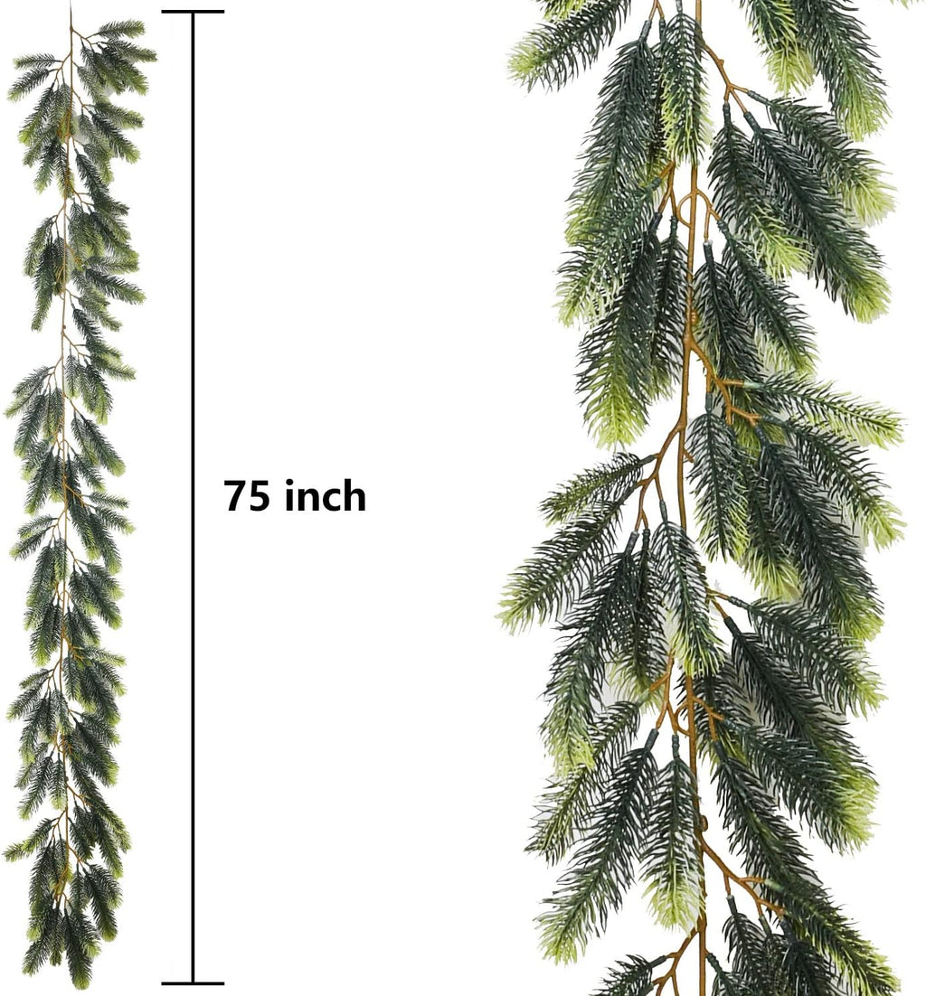 6 feet artificial christmas pine garland clearance, winter showing dimensions