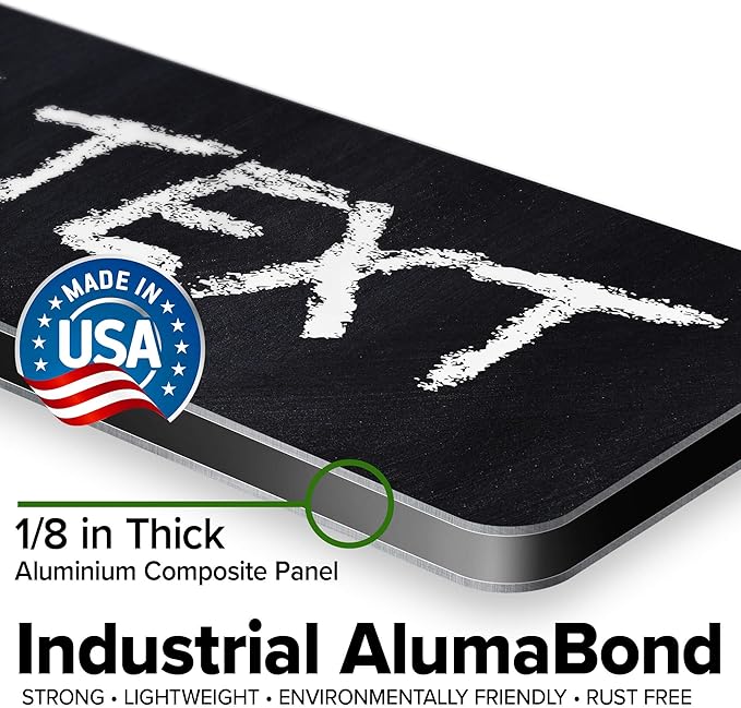 Custom Sign, Custom Street Sign, 11 Font Colors, 13 Font Styles, 4 Hole Options, 22 Sizes, 4x18 Inches, Rust Free DiBound, Fade Resistant, Made in USA by My Sign Center (Chalkboard Black)