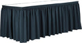 Ultimate Textile Pleat Polyester Fabric Table Skirt - Machine Washable Flame Resistant with Clips for Events, Weddings & Trade Shows, Cut & Sewn in Paterson, NJ - Wedgewood, 14' Shirred Pleat