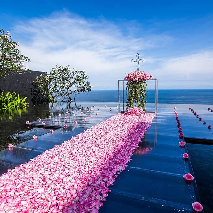 1000 Pcs Artificial Silk Rose Petals Decoration Wedding Party Color Pink