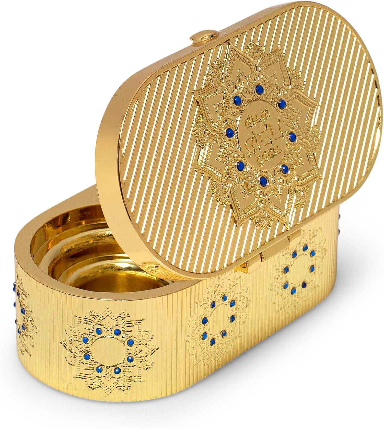 Beautiful Candle Holders that Will Enhance Your Home Décor for Jewish Shabbat or Holidays,A Wonderful Gift for Mother's Day -with Deluxe Engraved Design. (Gold Hoshen Stones)