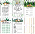 Gersoniel 135 Pieces Woodland Baby Shower Game Cards Forest Animals Baby Shower 5 Set (25 Cards Each) with 10 Pencils Predict Who Mommy or Daddy Well Wishes Woodland Creatures Theme for Boy Girl