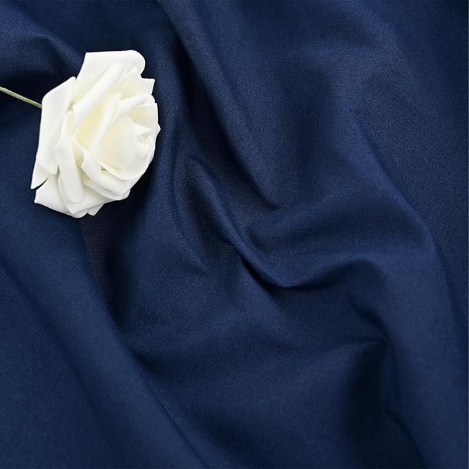 12 Pack 108 Inch Round Tablecloth, Navy Blue Polyester Table Cloth for Round Table, Fabric Washable TableCover for Wedding Party Dining TableBuffet Banquet Restaurant and Camping