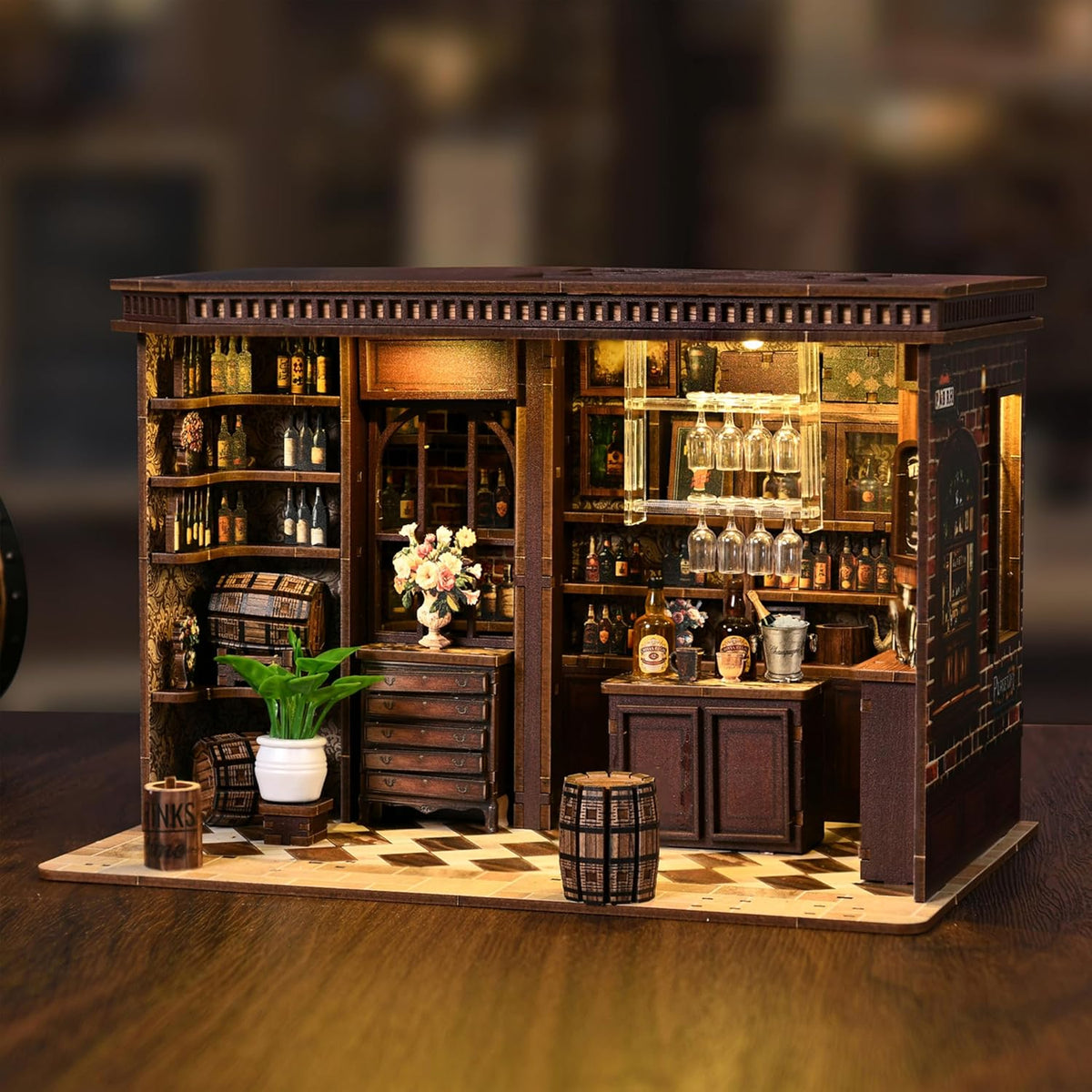 isseve book nook kit, miniature house kit dollhouse, main product view