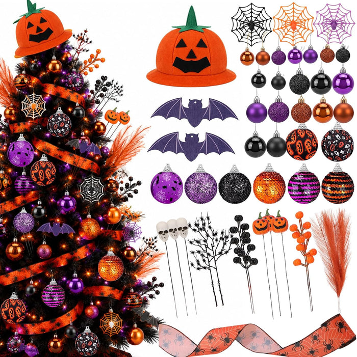 Realspring 100 Pcs Halloween Tree Decorations, Halloween Hanging Ornaments