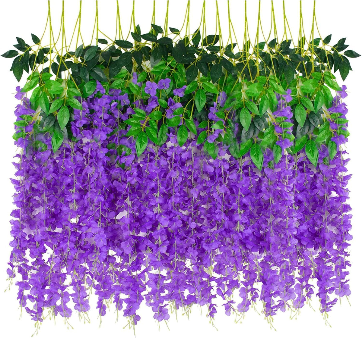 artificial wisteria hanging flowers fake wisteria flower garland, main product view