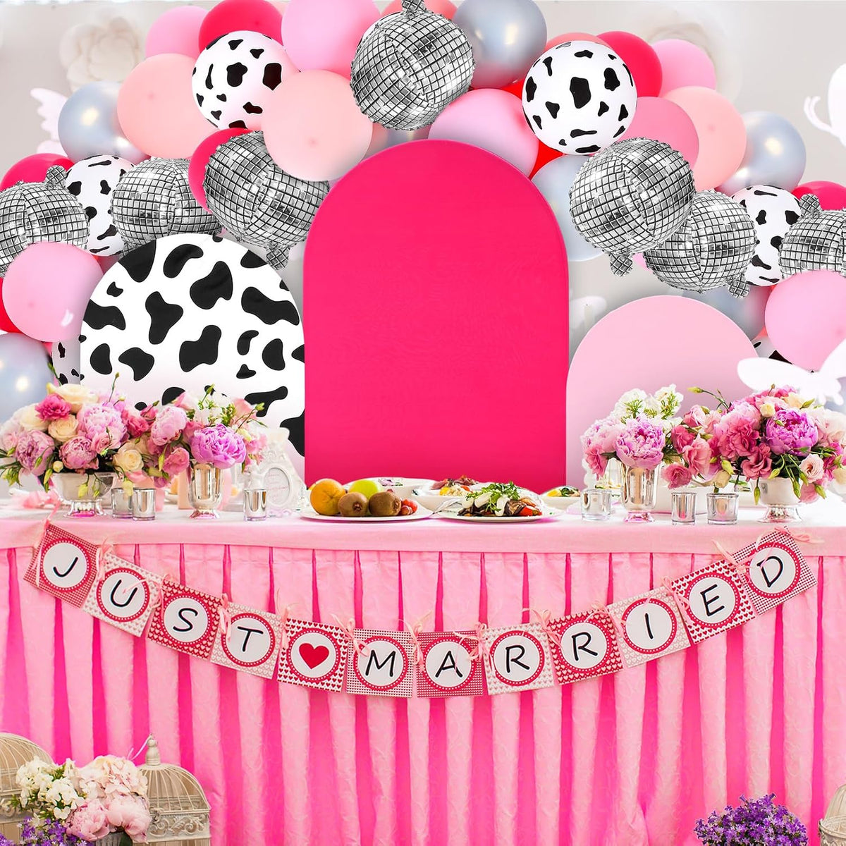 foilswirl 34 pieces disco cowgirl party decorations cowgirl, close-up detail