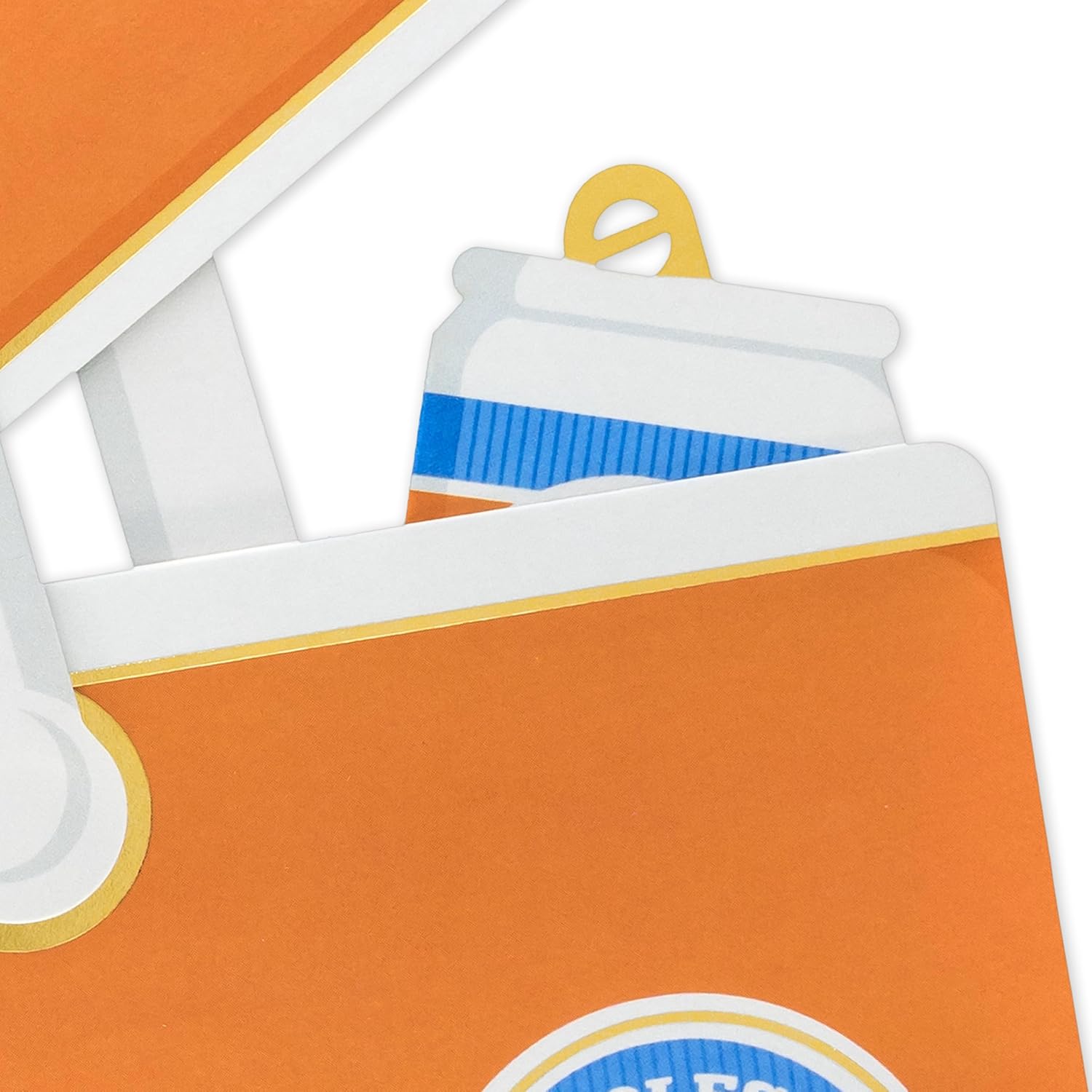 Hallmark Paper Craft Father's Day Card with Mini Card (Coolest Dad Ever, Orange Cooler) for Dad, Uncle, Grandpa, Brother