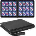 GEAoffice Trading Card Binder 12 Pocket Hold 720 Cards, Premium PU Cover Zipper Collection Binder, Ringless Sturdy Side Loading Card Album Folder for YuGiOh, MTG, TCG, Game & Sports, Non-PVC, Black