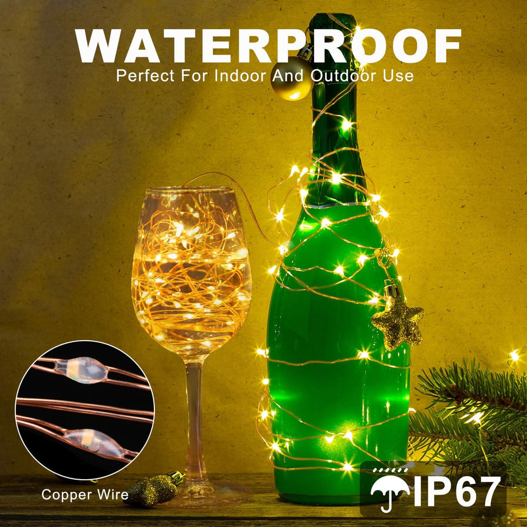 Fairy Lights Plug in 66FT 200 LED USB Twinkle Lights for Bedroom Copper Wire Lights with Remote and Timer 8 Modes, Waterproof String Lights for Dorm DIY Party Christmas Decoration（Warm White）