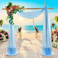 MDS Halloween Chiffon Draping Fabric - 2 Panel, 30" Wide x 40ft Long - Sheer Spooky Arbor & Canopy Drapery for Haunted House Backdrops, Party Ceilings, DIY Costumes & Themed Events - Turquoise