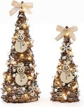 christmas table tree,snowman winter table tree decorations centerpiece,led, main product view