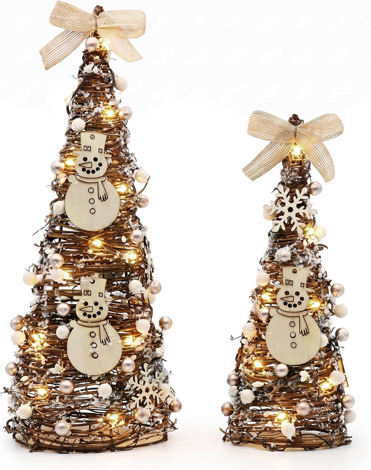 christmas table tree,snowman winter table tree decorations centerpiece,led, main product view