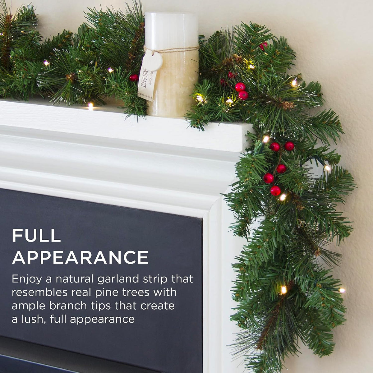 best choice products 9ft pre-lit holiday pre-decorated christmas shown in use