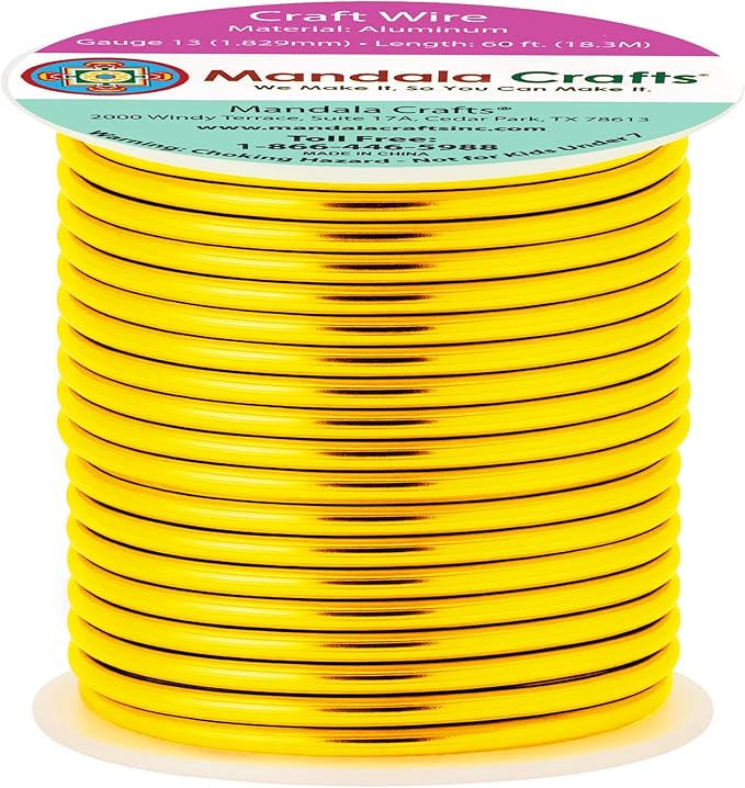 Mandala Crafts 13 Gauge Anodized Aluminum Craft Wire for Jewelry Making - 240 FT Colored Flexible Pastel Wire - Bendable for Bonsai Armature Crafting Sculpting