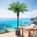 6ft artificial phoenix palm tree for outdoors, tall, main product view