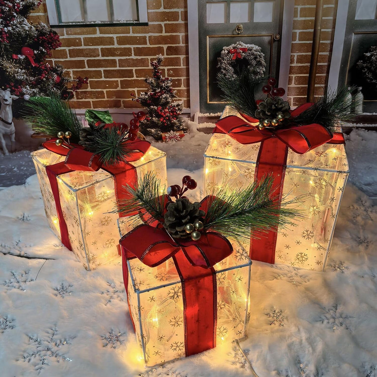 christmas decorations indoor, lauzior set of 3 christmas, main product view