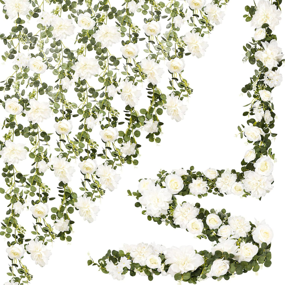 findosom total 12.4ft artificial flowers garlands for decoration shown in use