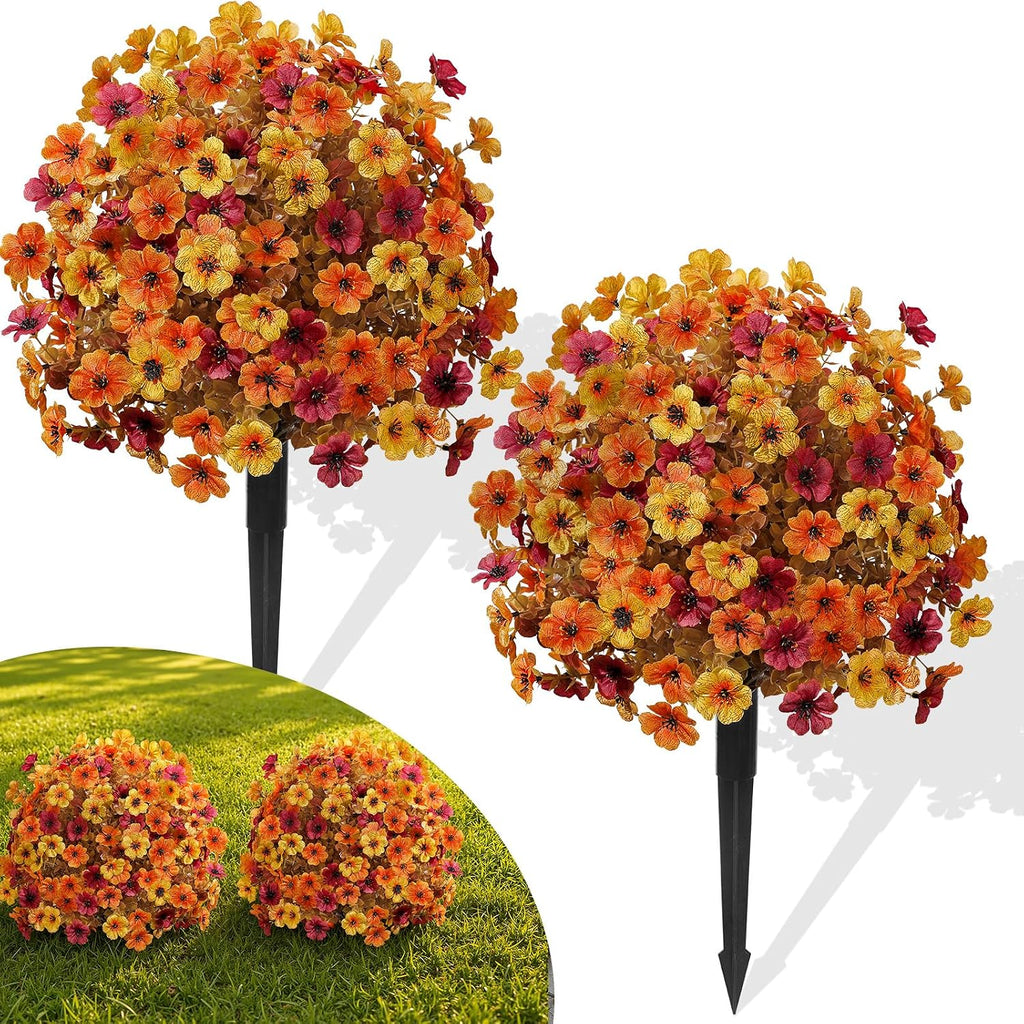 alupssuc 2pcs artificial fall topiary ball flowers for, main product view