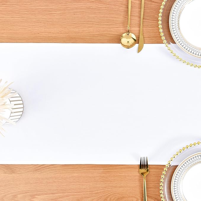 Farmhouse White Table Runner Dining Table Runners 72 Inches Long Coffee Table Runner for Dresser Living Room Bedroom Holiday Party Banquet 12X72 Inch