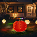 glitzhome fall lighted outdoor decor, 32" d 3d, main product view