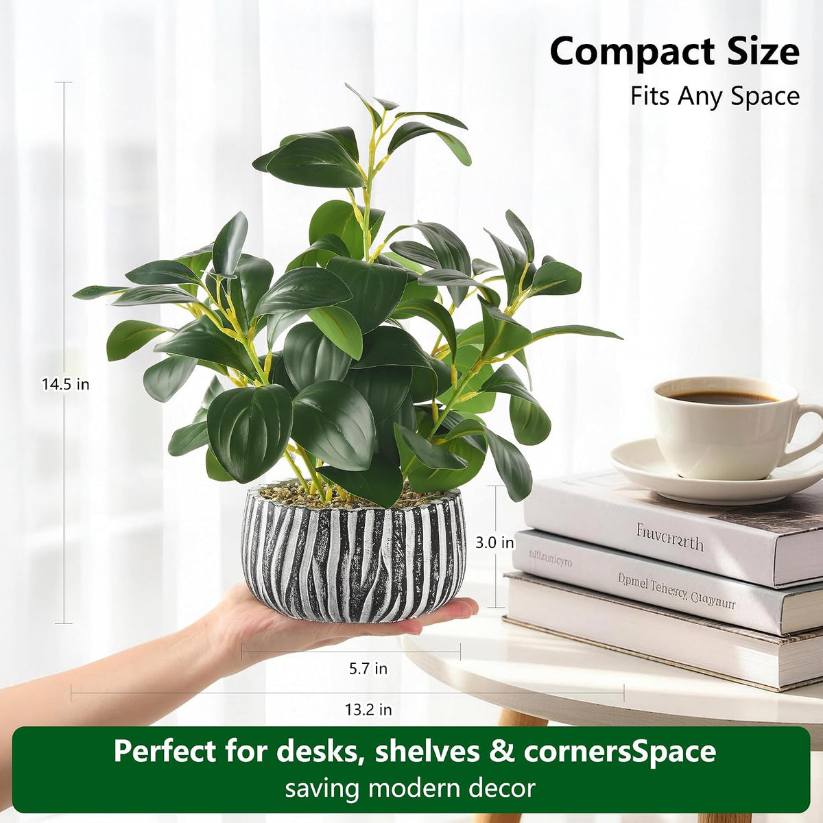 florisso Fake Plants Artificial Plants Indoor, Faux Potted Plants Indoor Arti...