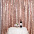 Poise3EHome 4FT x 7FT Rose Gold Sequin Backdrop Curtain Photography for Party Decoration