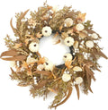 24 inch neutral fall wreath for front door, main product view