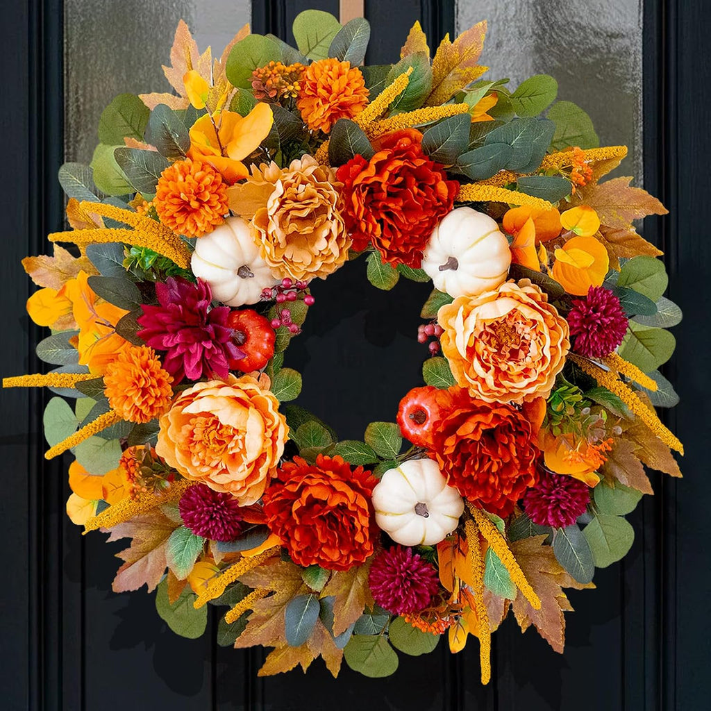 24 inch fall wreaths for front door with, main product view