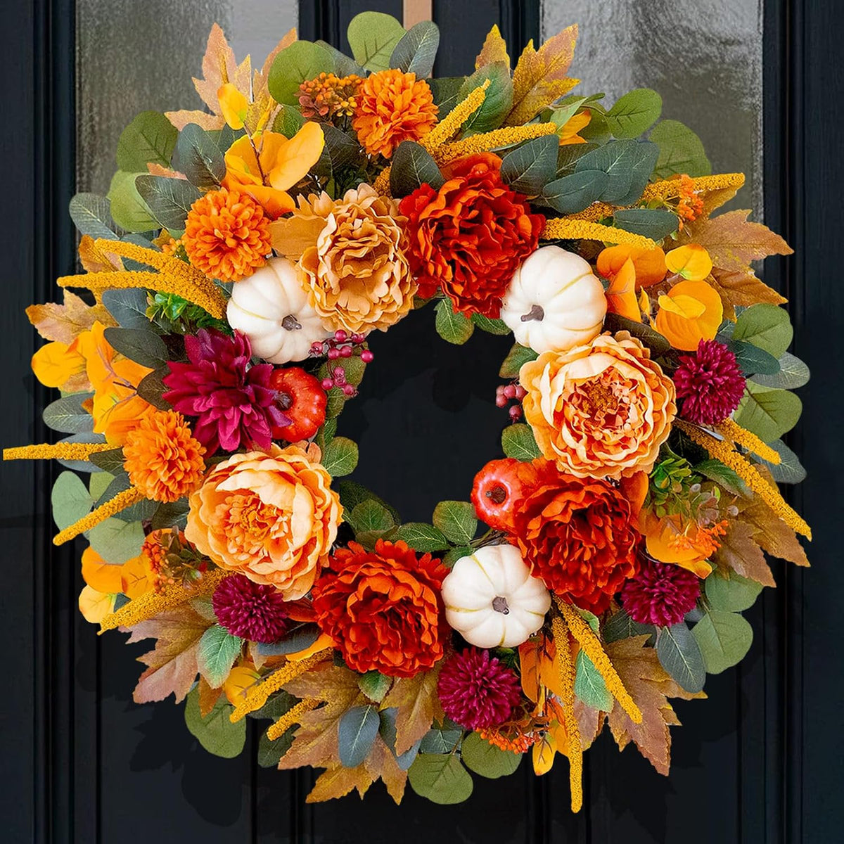24 inch fall wreaths for front door with, main product view