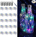 LAMPHOME 20 Pack Easter Fairy Lights Battery Operated - 7ft 20 LED Copper Wire Mini String Light Firefly for Mason Jars DIY Crafts Christmas Wedding Party Centerpiece Table Easter Decor,Multicolor