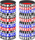 24PCS Wrestling Rubber Silicones Wristbands Wrestling Match Themed Birthday Grapple Party Favors Decorations