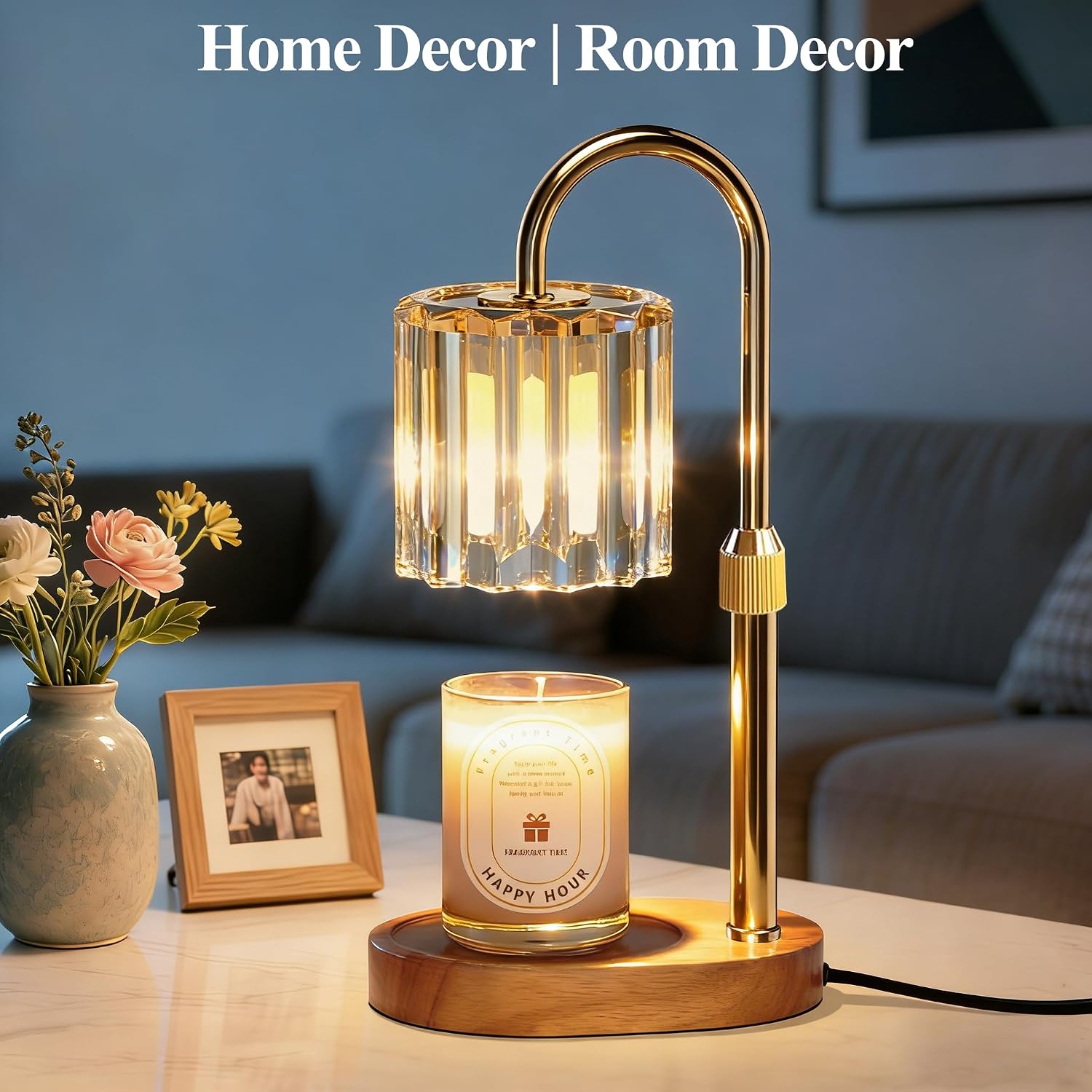 Lukasa Candle Warmer Lamp, with Timer Dimmer Adjustable Height, Home Decor, Room Decor, Wax Melt Warmer for Candles, Gifts for Mom, Gifts for Mother's Day, Birthday Gifts for Women