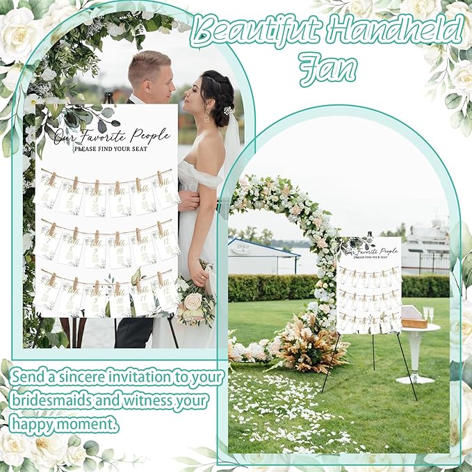 Pinkunn Greenery Wedding Seating Chart with Easel Display Stand 15.8 x 23.6 Inch Greenery Wooden Rustic Seating Chart Board Please Find Your Seat Sign for Baby & Bride Shower Wedding Sign Decor