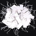 Shappy 300 Pcs 0.8 x 1.58 Inches White Price Display Tags Marking Labels Display Hanging Tags with Elastic String