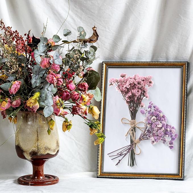 12/24 Pack Dried Flowers for Vase Various Mini Bouquet Dried Small Wildflowers Natural Real Flowers Bulk for Crafts DIY Wedding Decor (24, Multicolor)