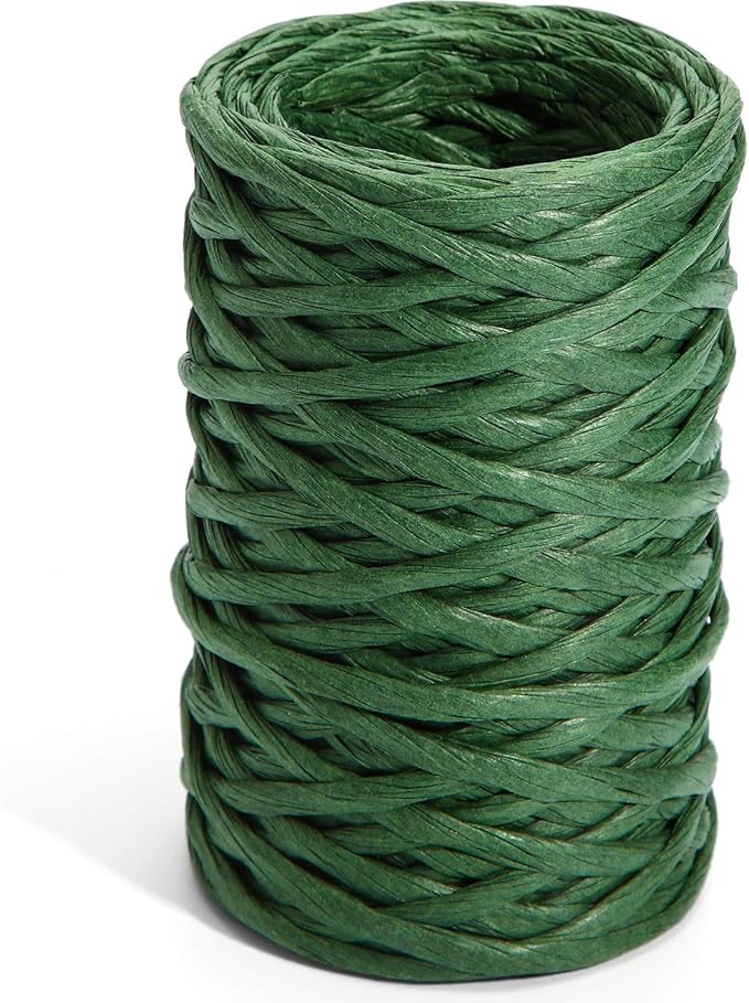 65 Feet Floral Wire Rustic Vine Bind Wire for Craft Wrapping Flower Bouquets(1 Roll,Dark Green)