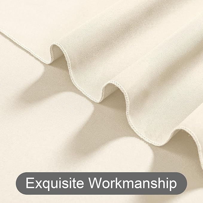 DWCN 10x7 FT Champagne Backdrop Curtains for Parties, Photography Backdrop Drapes with Rod Pockets for Wedding Decorations Stage Birthday Family Gatherings, 2 Panels 5ft x 7ft
