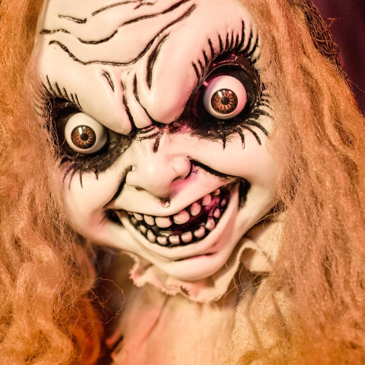 Haunted Hill Farm 3.9-Ft. Rising Head Creepy Girl Halloween Animatronic