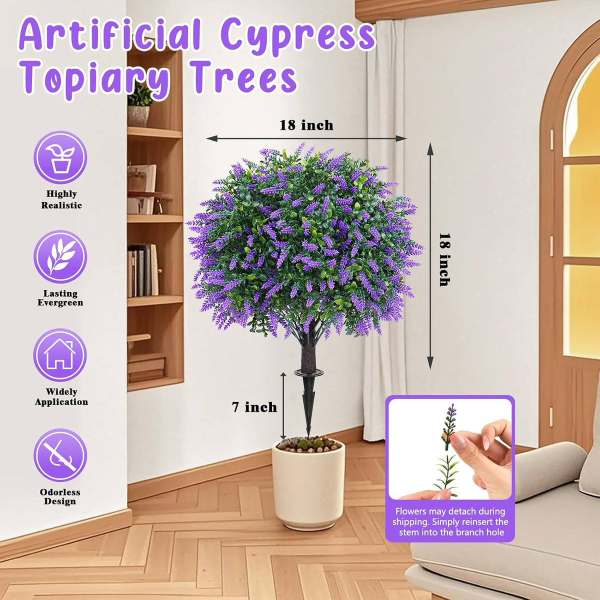 grooy artificial set of 2 uv resistant boxwood shown in use