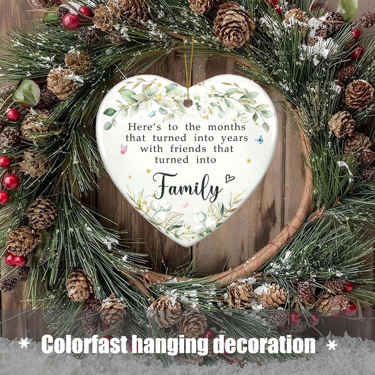 Friends Christmas Ornament - Best Friend for Women, Family, Bestie - Ceramic Friendship Ornament 2026